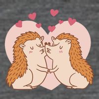 Hedgehogs In Love Flat Bill Trucker Hat