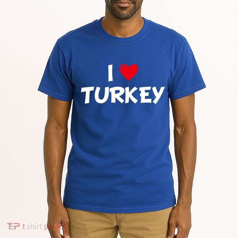 Heart I Love Turkey Cool Gift Tall T-Shirt