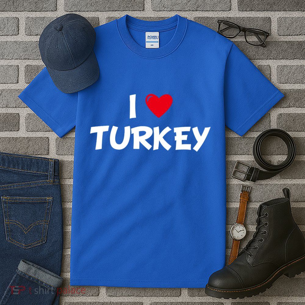 Heart I Love Turkey Cool Gift Tall T-Shirt
