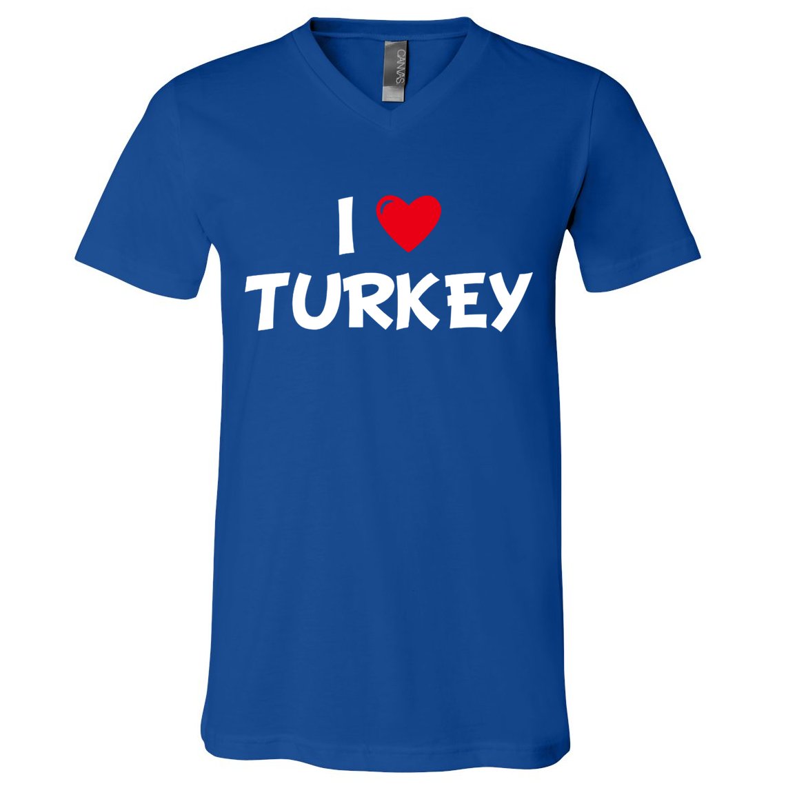 Heart I Love Turkey Cool Gift V-Neck T-Shirt