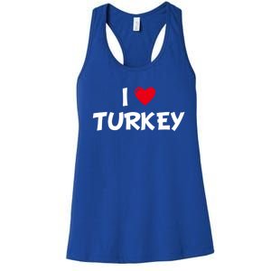 Heart I Love Turkey Cool Gift Women's Racerback Tank