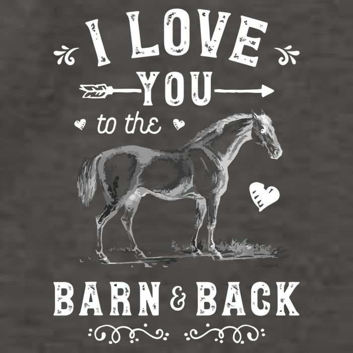 Horse I Love You To The Barn And Back Horseback Riding Vector Backpack
