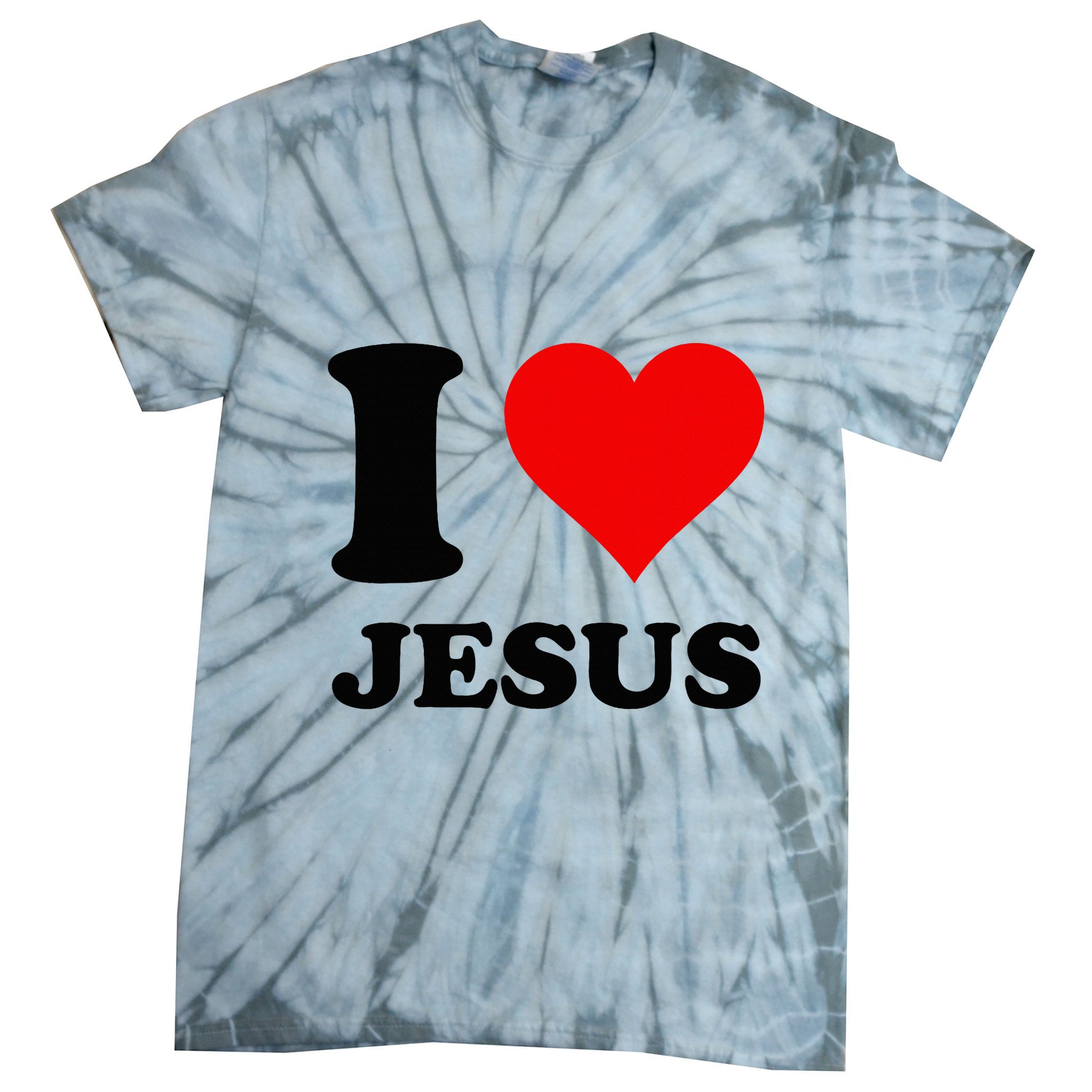 Heart I Love Jesus Tie-Dye T-Shirt
