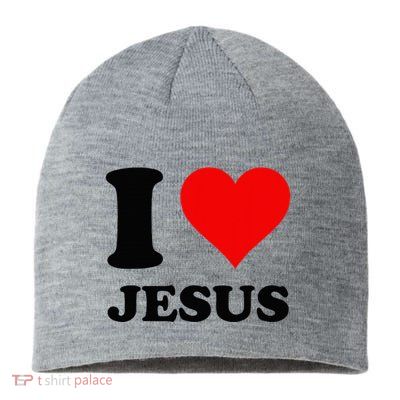 Heart I Love Jesus Sustainable Beanie