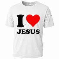 Heart I Love Jesus Cooling Performance Crew T-Shirt