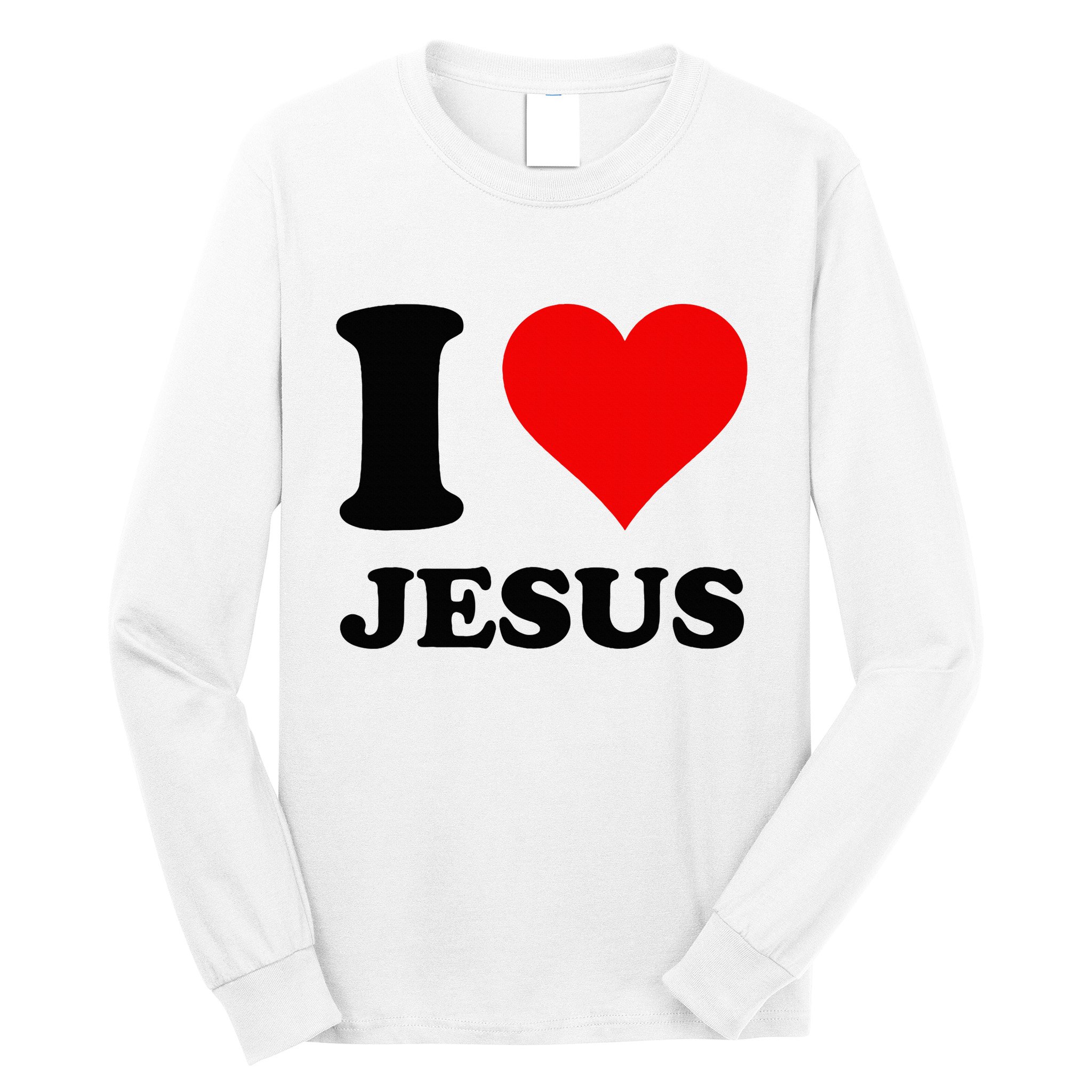 Heart I Love Jesus Long Sleeve Shirt