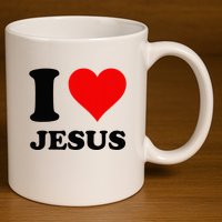Heart I Love Jesus 11oz C Handle Ceramic Mug