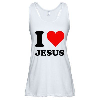 Heart I Love Jesus Ladies Essential Flowy Tank