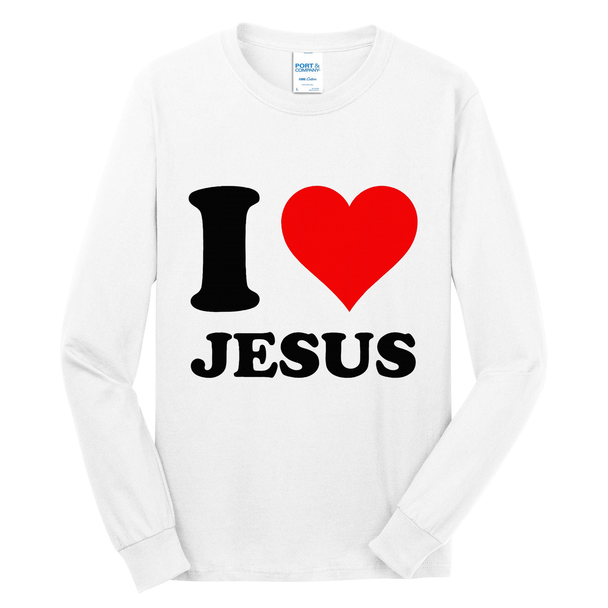 Heart I Love Jesus Tall Long Sleeve T-Shirt