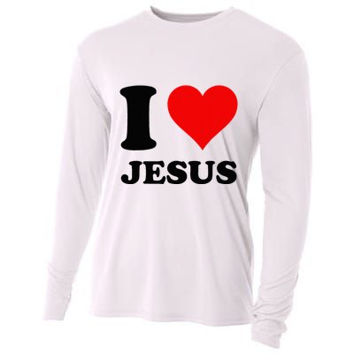 Heart I Love Jesus Cooling Performance Long Sleeve Crew