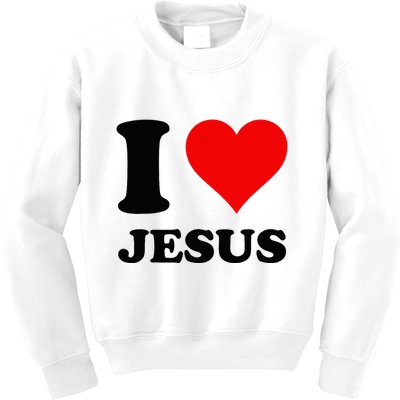 Heart I Love Jesus Kids Sweatshirt