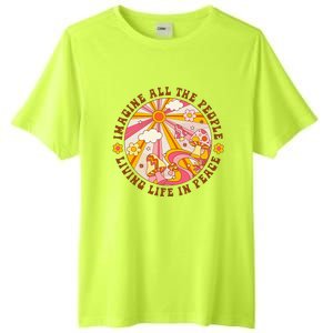 Hippie Imagine Living Life In Peace Sign Mushroom Retro 70s Tall Fusion ChromaSoft Performance T-Shirt