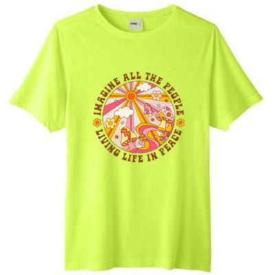 Hippie Imagine Living Life In Peace Sign Mushroom Retro 70s Tall Fusion ChromaSoft Performance T-Shirt