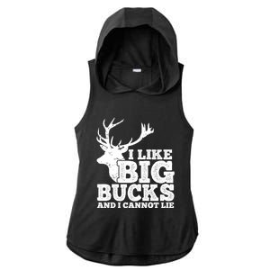 Hunter I Like Big Bucks And I Cannot Lie Deer Hunting Pun Cool Gift Ladies PosiCharge Tri-Blend Wicking Draft Hoodie Tank