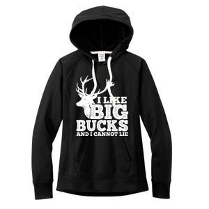 Hunter I Like Big Bucks And I Cannot Lie Deer Hunting Pun Cool Gift Women's Fleece Hoodie