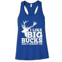 Hunter I Like Big Bucks And I Cannot Lie Deer Hunting Pun Cool Gift Women's Racerback Tank