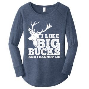 Hunter I Like Big Bucks And I Cannot Lie Deer Hunting Pun Cool Gift Women's Perfect Tri Tunic Long Sleeve Shirt