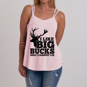 Hunter I Like Big Bucks And I Cannot Lie Deer Hunting Pun Cool Gift Women's Strappy Tank