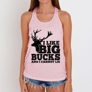 Hunter I Like Big Bucks And I Cannot Lie Deer Hunting Pun Cool Gift Women's Knotted Racerback Tank