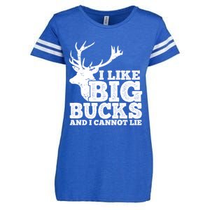 Hunter I Like Big Bucks And I Cannot Lie Deer Hunting Pun Cool Gift Enza Ladies Jersey Football T-Shirt