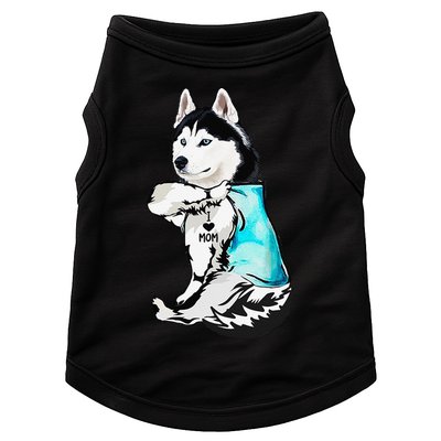 Husky I Love Mom Tattoo Doggie Tank