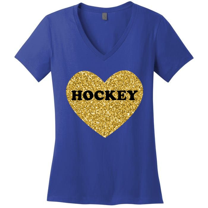 Hockey I Love Hockey Gift Women's V-Neck T-Shirt