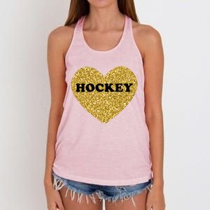 Hockey I Love Hockey Gift Women's Knotted Racerback Tank