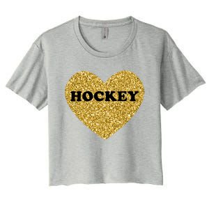 Hockey I Love Hockey Gift Women's Crop Top Tee