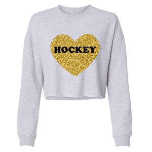 Hockey I Love Hockey Gift Cropped Pullover Crew