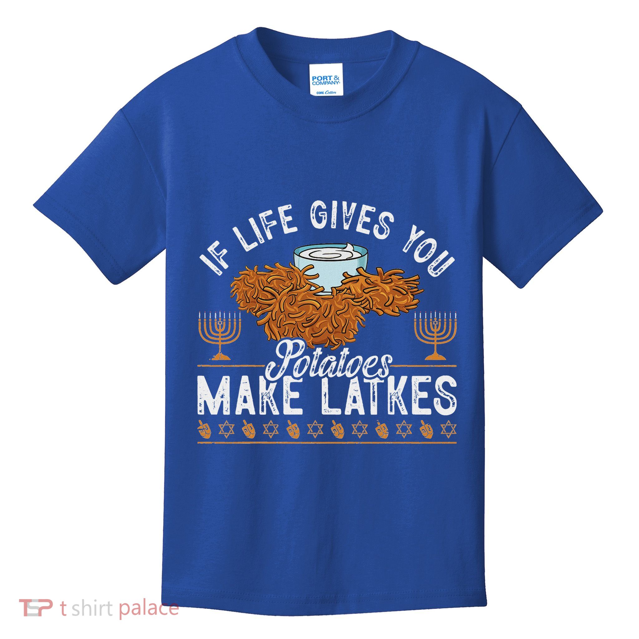 Hanukkah If Life Gives You Potatoes Make Latkes Chanukah Jew Kids T-Shirt