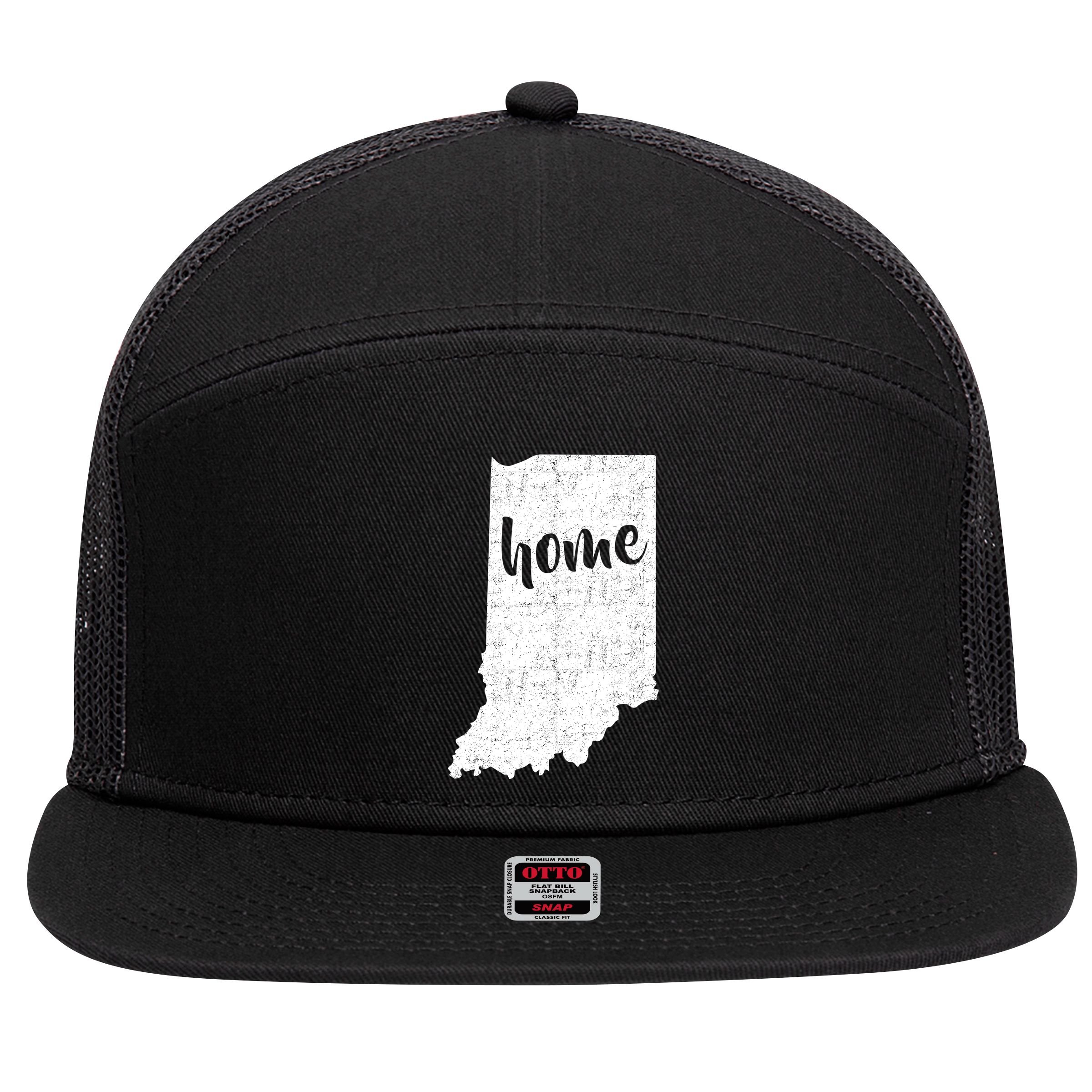 Indiana Home State 7 Panel Mesh Trucker Snapback Hat