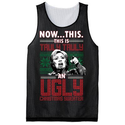 Hillary Now This Is Truly An Ugly Christmas Sweater Mesh Reversible Basketball Jersey Tank