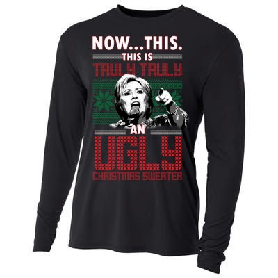 Hillary Now This Is Truly An Ugly Christmas Sweater Cooling Performance Long Sleeve Crew