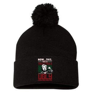 Hillary Now This Is Truly An Ugly Christmas Sweater Pom Pom 12in Knit Beanie