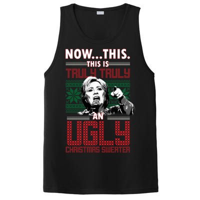 Hillary Now This Is Truly An Ugly Christmas Sweater PosiCharge Competitor Tank