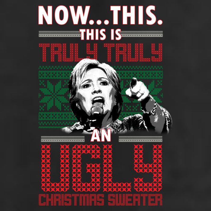 Hillary Now This Is Truly An Ugly Christmas Sweater Golf Towel