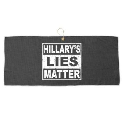 Hillary's Lies Matter Large Microfiber Waffle Golf Towel