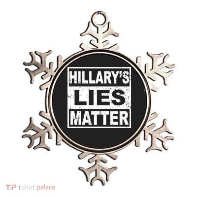 Hillary's Lies Matter Metallic Star Ornament