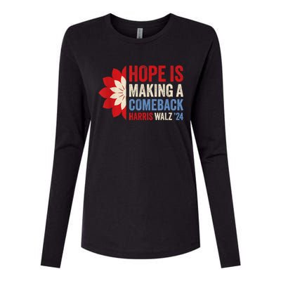 Hope Is Making A Comeback Kamala Harris Tim Walz (Waltz) 24 Womens Cotton Relaxed Long Sleeve T-Shirt