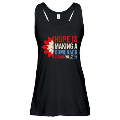 Hope Is Making A Comeback Kamala Harris Tim Walz (Waltz) 24 Ladies Essential Flowy Tank