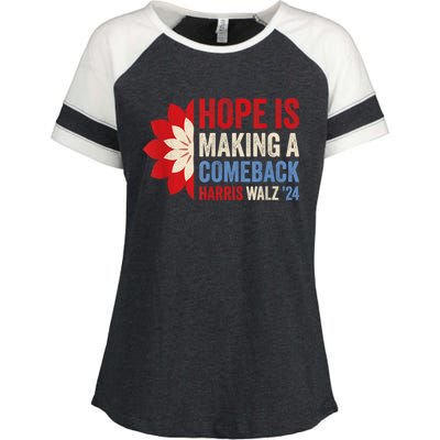 Hope Is Making A Comeback Kamala Harris Tim Walz (Waltz) 24 Enza Ladies Jersey Colorblock Tee