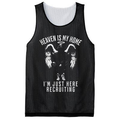 Heaven Is My Home IM Just Here Recruiting Mesh Reversible Basketball Jersey Tank