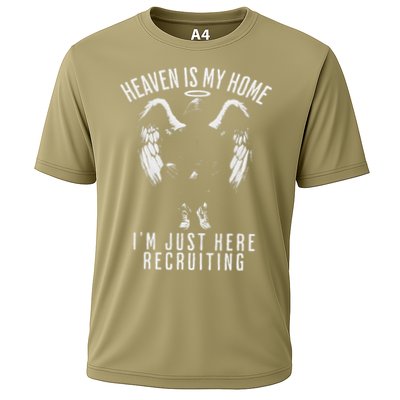 Heaven Is My Home IM Just Here Recruiting Cooling Performance Crew T-Shirt