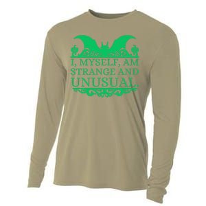 Halloween I Myself Am Strange And Unusual Bat Pumpkins Cooling Performance Long Sleeve Crew