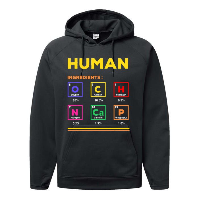 Human Ingredients Medical Laboratory Science Lab Technician Performance Fleece Hoodie