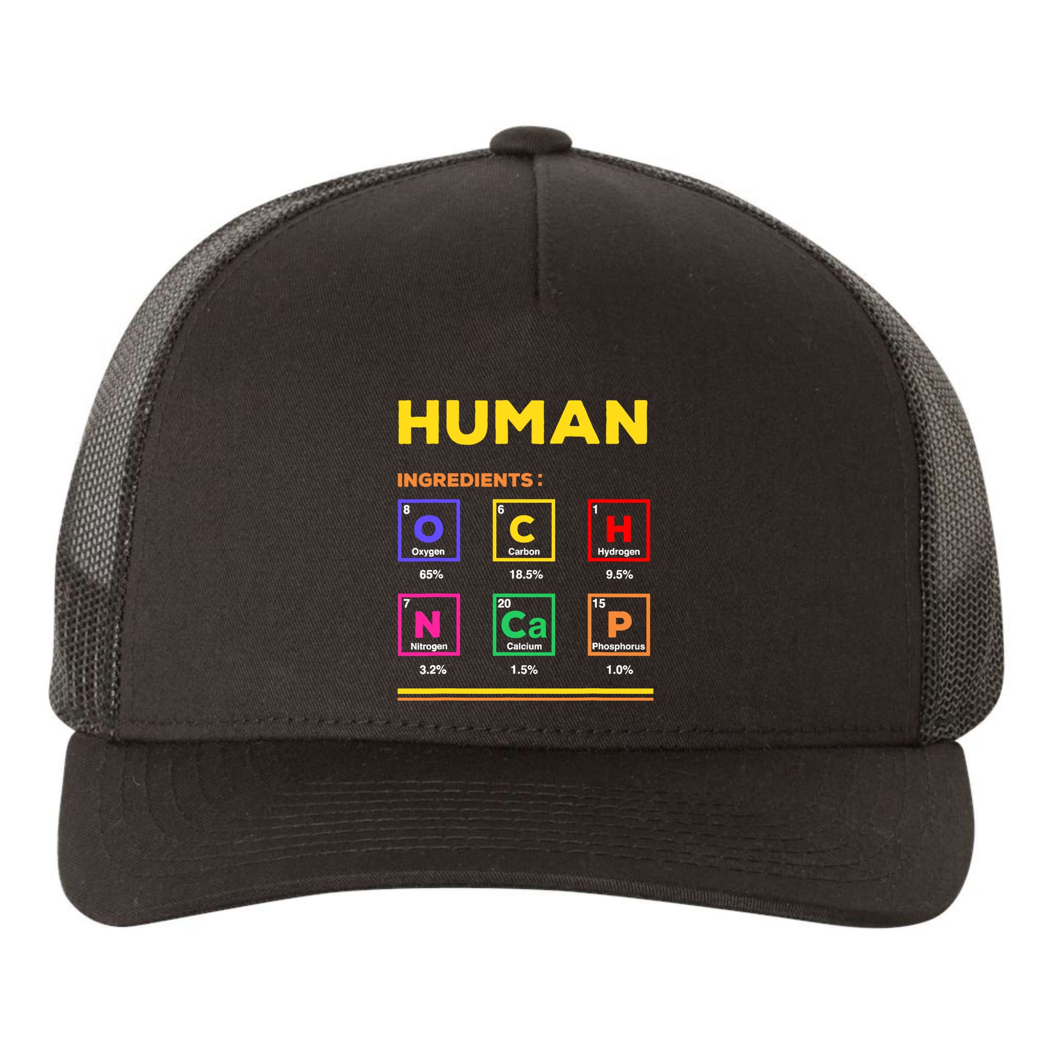 Human Ingredients Medical Laboratory Science Lab Technician Yupoong Adult 5-Panel Trucker Hat