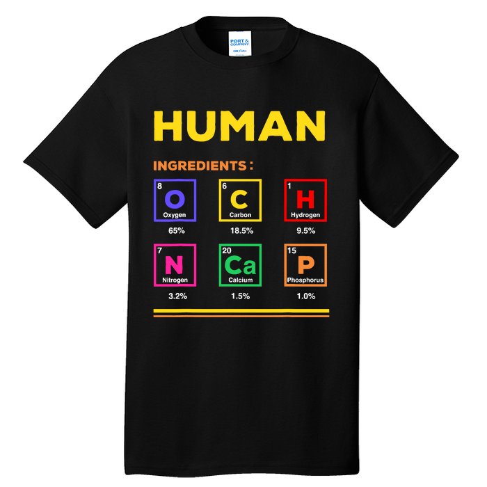 Human Ingredients Medical Laboratory Science Lab Technician Tall T-Shirt