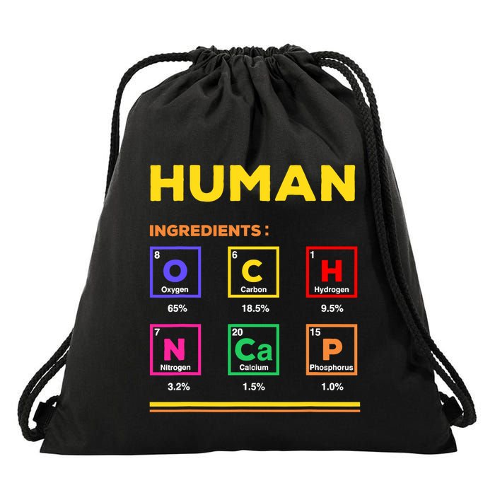 Human Ingredients Medical Laboratory Science Lab Technician Drawstring Bag