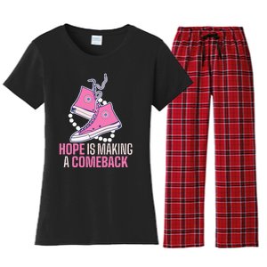 Hope Is Making A Comeback Chucks And Pearls Women's Flannel Pajama Set