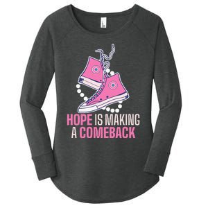 Hope Is Making A Comeback Chucks And Pearls Women's Perfect Tri Tunic Long Sleeve Shirt